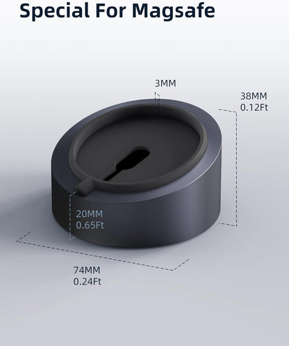 Mag- Safe Charger Stand for 25W/15W Magsafe Charger Heavy-Duty Premium Metal Holder Base Desktop Tablet Mount for Iphone 17/16 Pro /16/15 Pro/15/14/13/12 -Grey